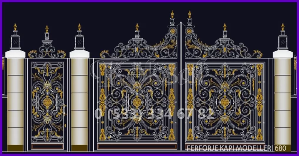 Ferforje Kapı Modelleri 680 Ferforje Kapı Modelleri 680